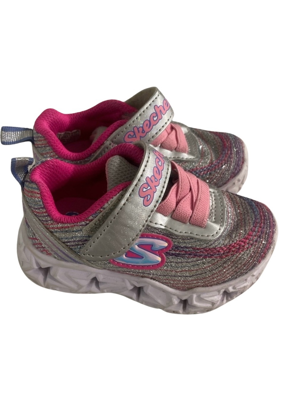Skechers Kids' Pink and Silver Shoes